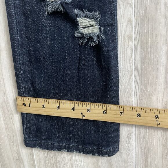 Judy Blue Jeans Women’s Size 1X Dark Wash Stretch Distressed Straight Leg USA - Picture 14 of 14